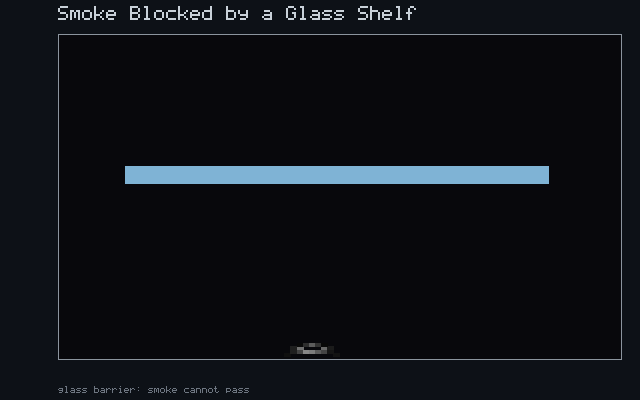 Smoke Blocked by a Glass Shelf