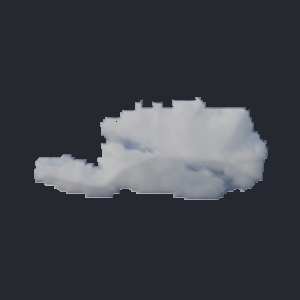 An aerial of cascades graded PARTIAL, inflated and rotating.
