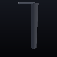 A titanium arm barely drooping and springing back with a slight ring.