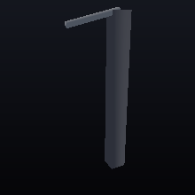 An aluminium foil strip flopping down and staying folded.