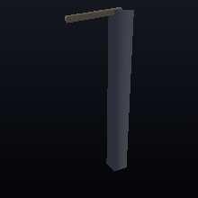 A wooden dowel flexing a little and springing back.