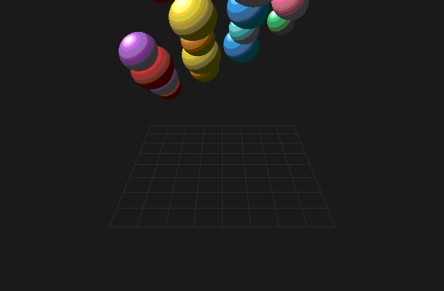 Rigid-body cascade, animated