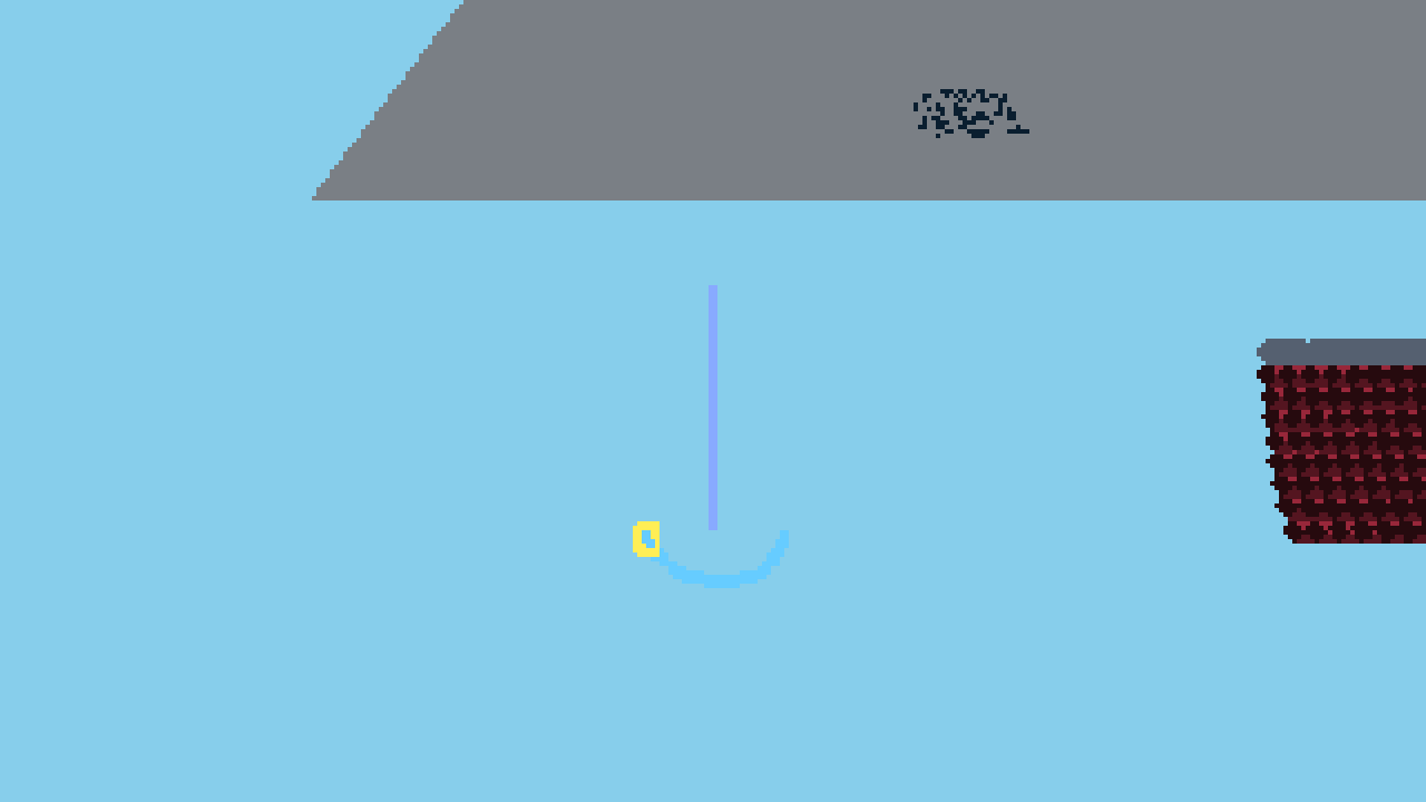 A charged particle spiralling upward in a helical cyclotron orbit with a fading trail.