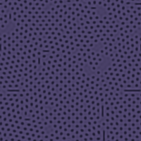 A filled purple field punched through with small round holes.