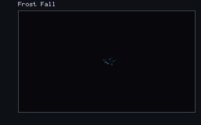 Frost Fall - Cold-vapour front animation