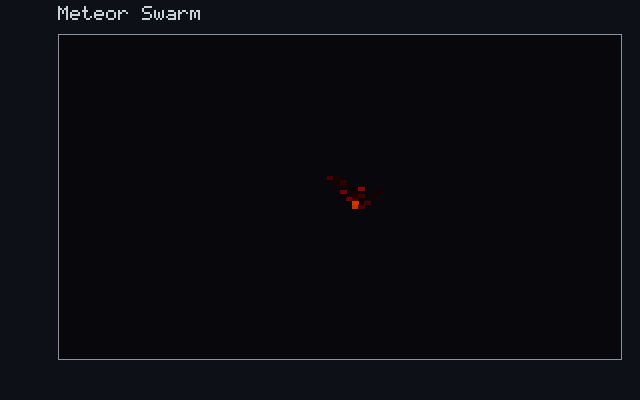 Meteor Swarm - Combustion field animation