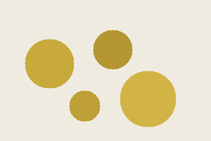 Input image of four coin-like discs on a flat background