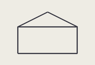 Input image of a house outline drawn with straight lines